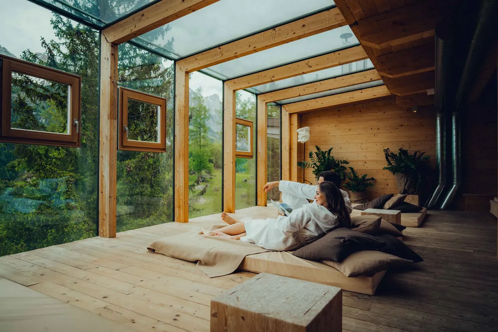 Stel ontspant in de relaxruimte