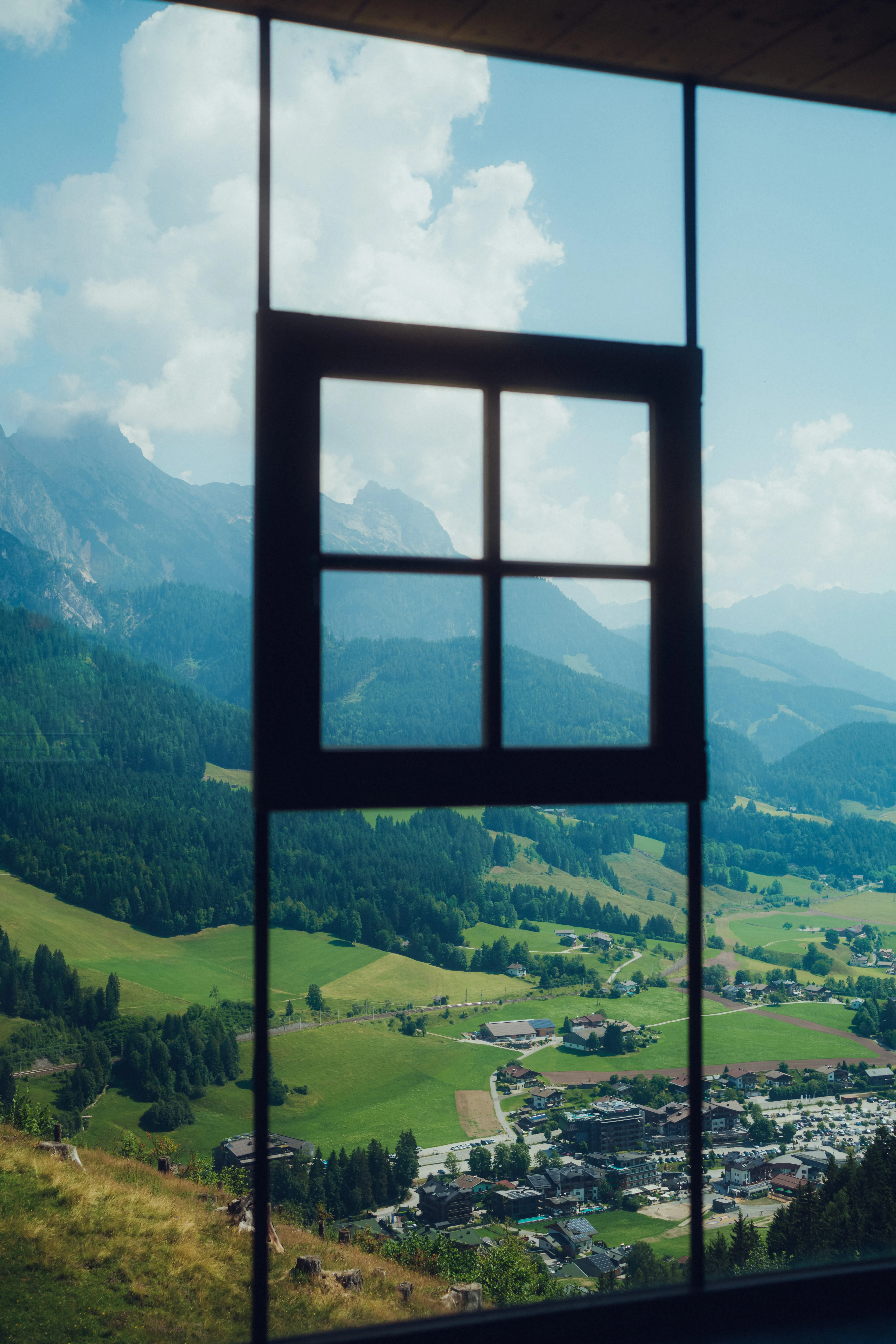 Panoramisch uitzicht vanuit het raam